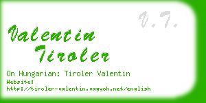 valentin tiroler business card